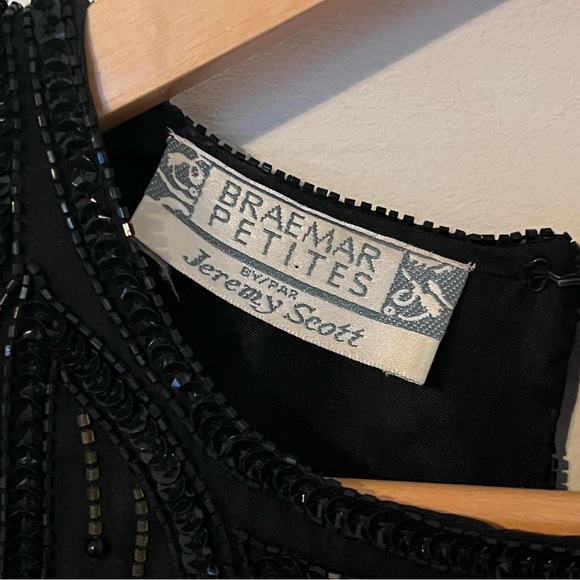 Vintage Braemar by Jeremy Scott 80s glam sequin beaded silk blouse womens medium - Picture 5 of 12